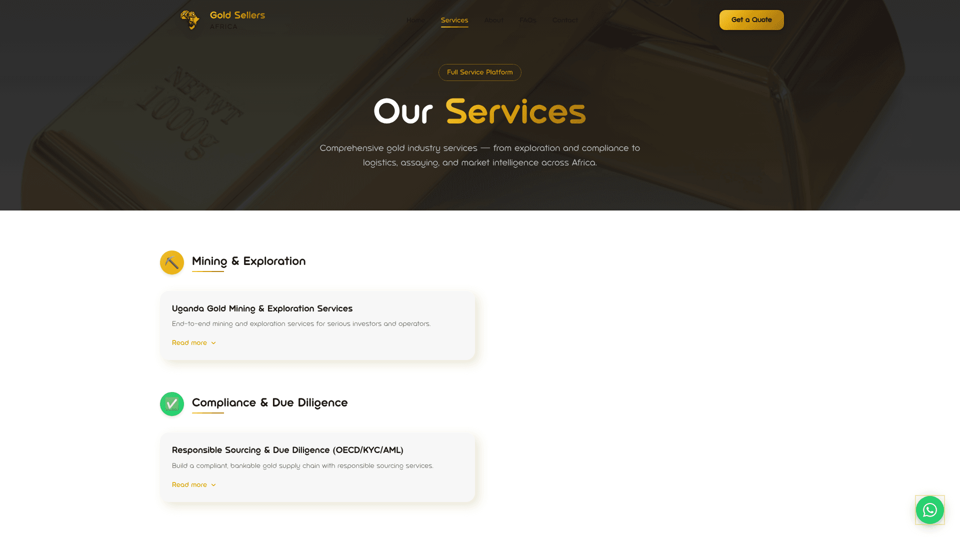 Gold Sellers Africa provides a gateway to verified suppliers across 21 nations