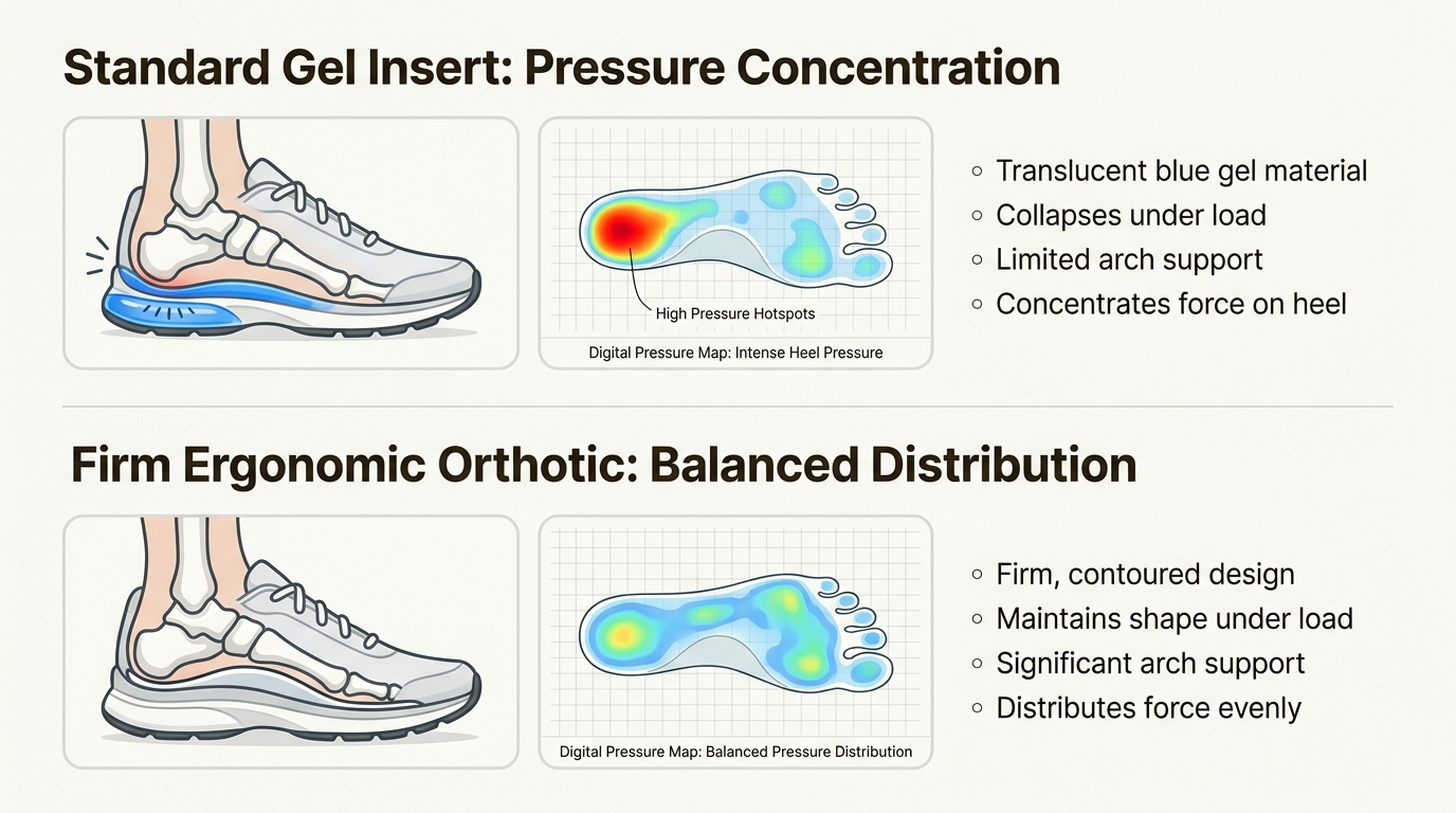 Illustration comparing soft cushioning with firmer structural support