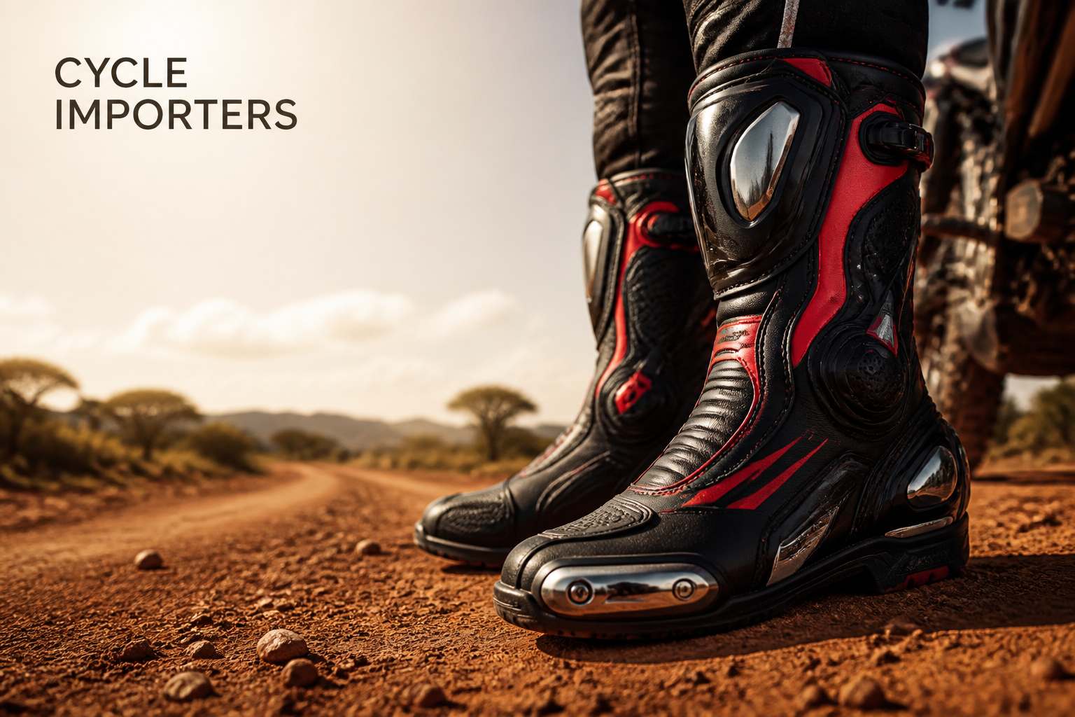 Premium motorcycle racing boots
