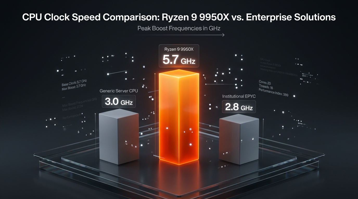 High clock speeds are essential for the single-threaded processing requirements of platforms like NinjaTrader and Sierra Chart.