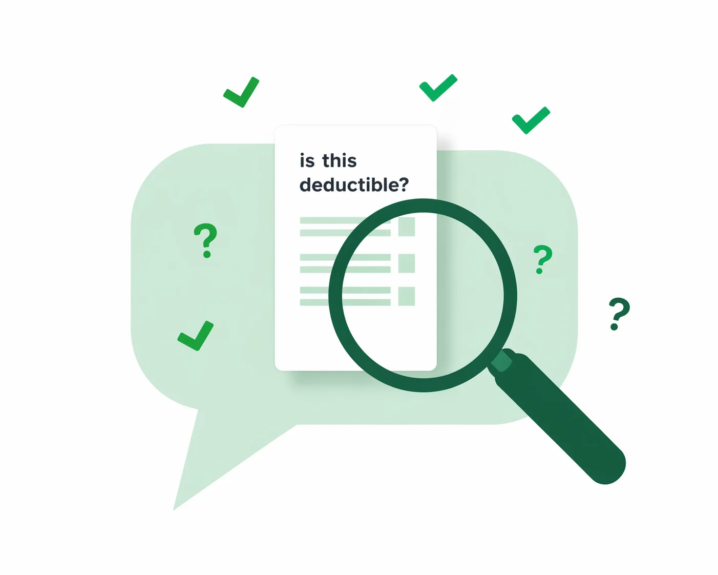 SnapTax Is This Deductible wizard - showing instant deductibility answers with IRS-backed reasoning, as taken from SnapTax
