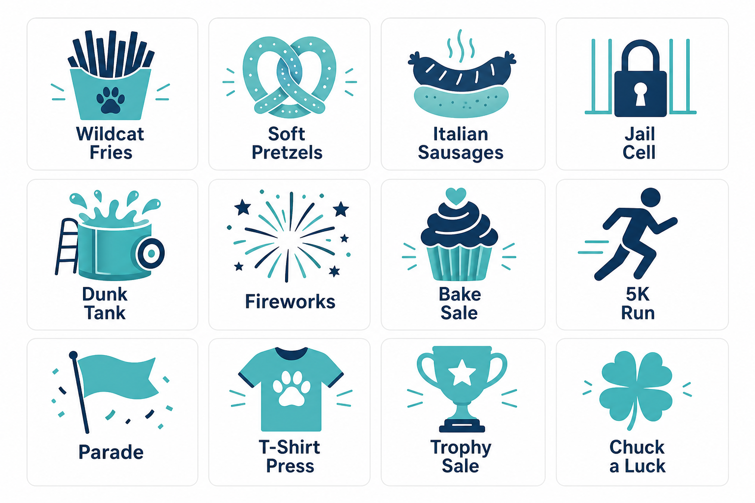 Infographic showing what makes Mogadore Ohio a great community: Summit County location, Annual Summer Festival, Youth Sports, and strong neighborhoods, as illustrated by Great Move Realty