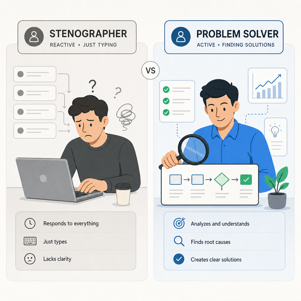 Stenographer vs Problem Solver comparison