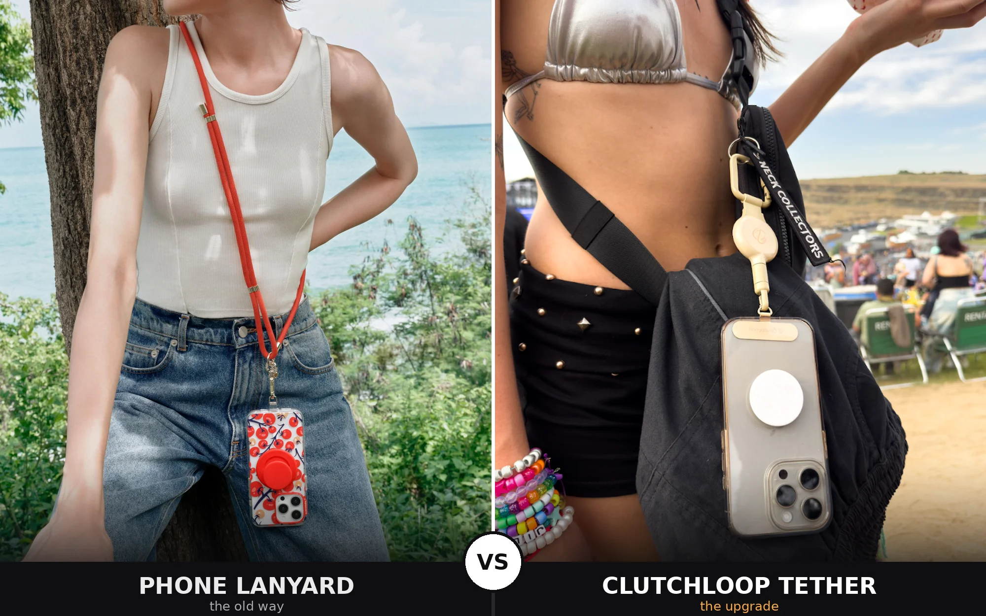 Phone lanyard vs. phone tether