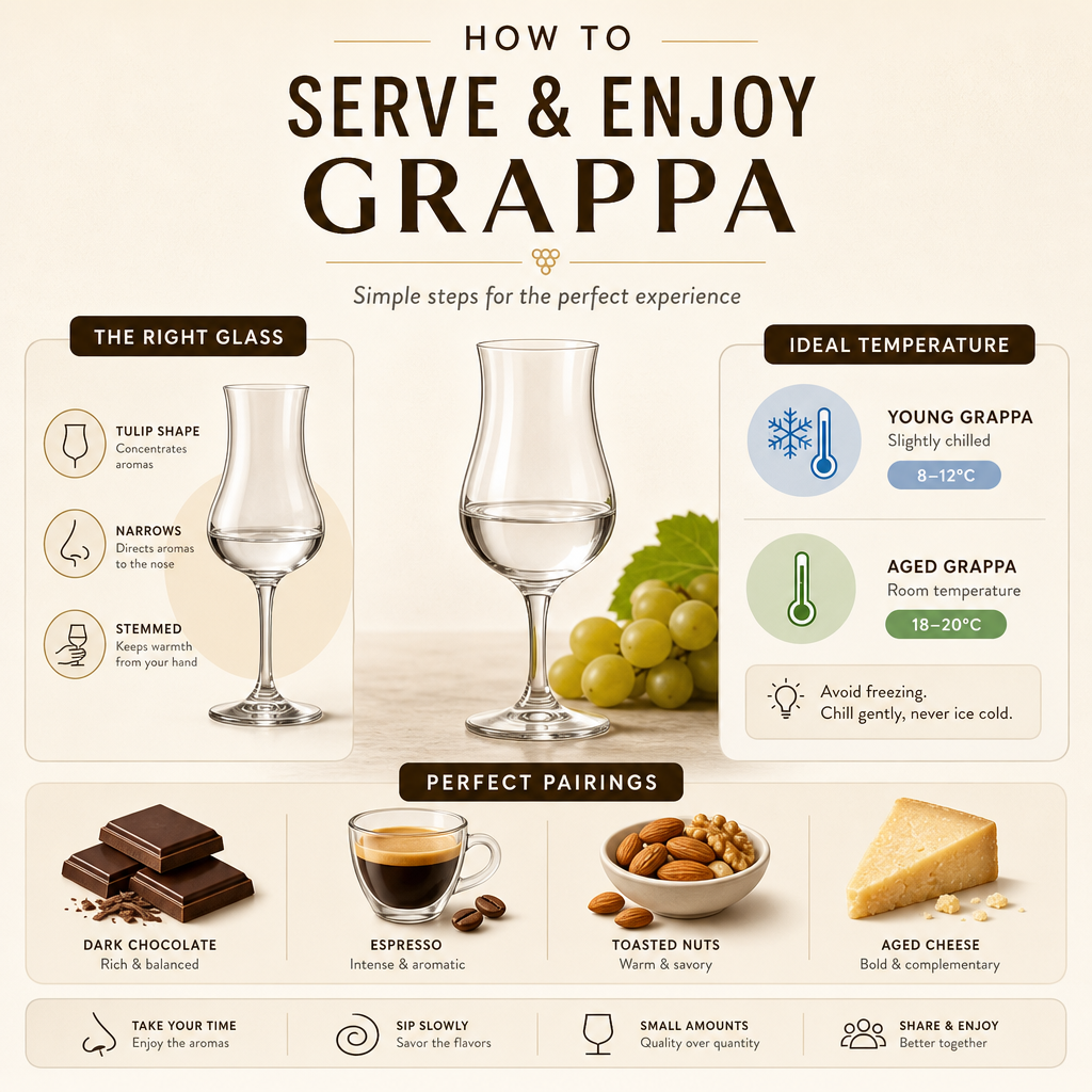 Infografik: So genießt man Grappa