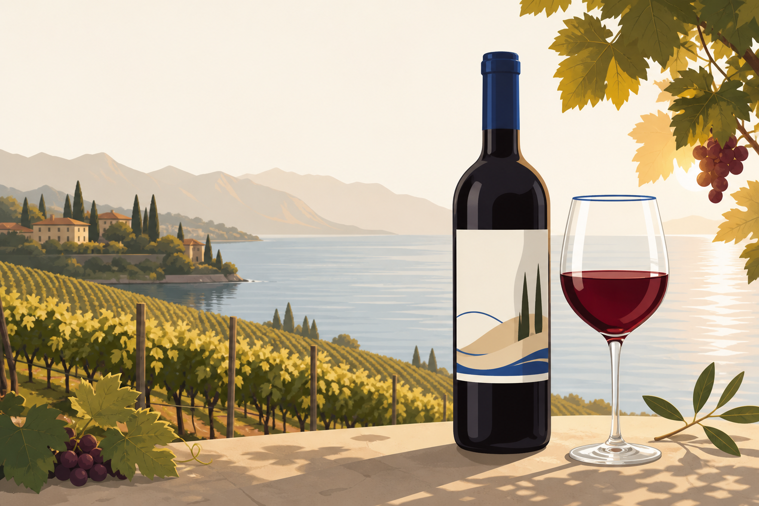 Bardolino Rotwein vom Gardasee in Italien - erschwinglicher Qualitätswein