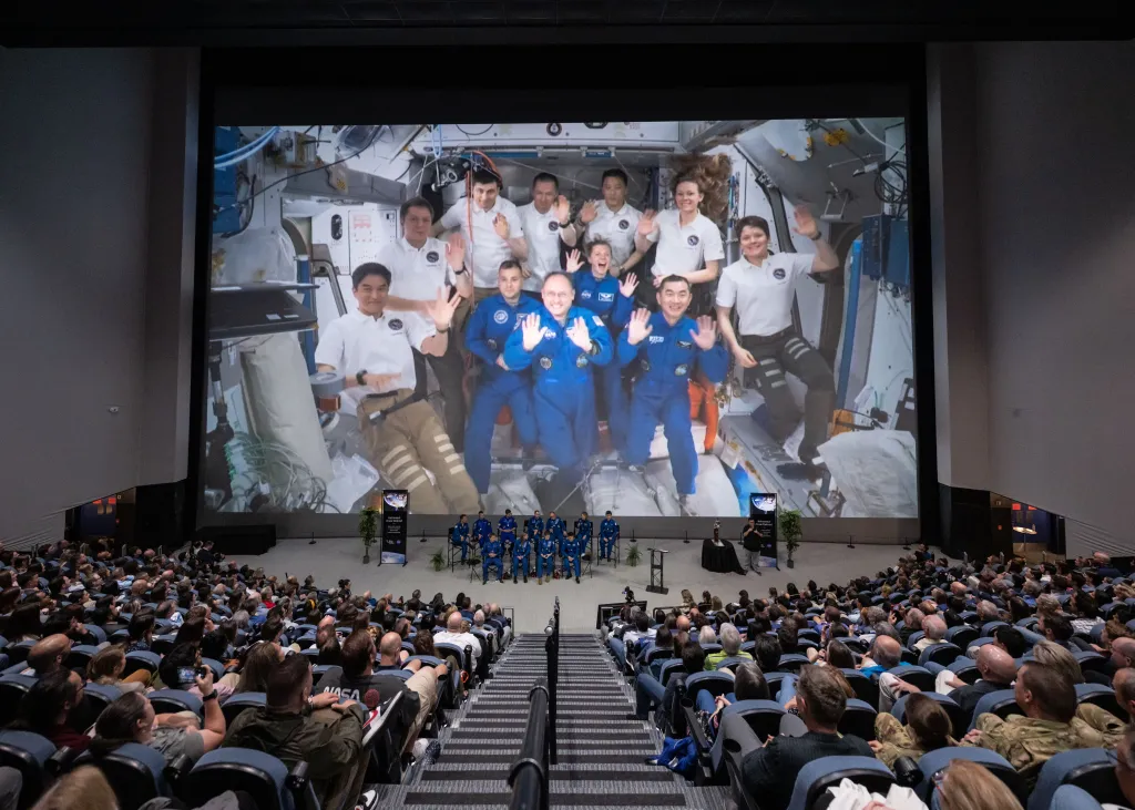 Photograph of Expedition 73 crew members aboard the International Space Station, reflecting on science and life in orbit, as taken from [NASA](https://www.nasa.gov/humans-in-space/astronauts/)